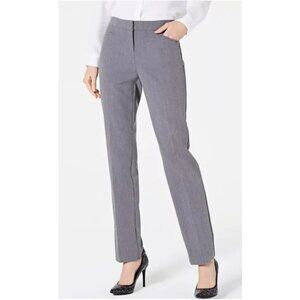 Alfani PEPPER GREY Women's Essential Straight-Leg Pants
